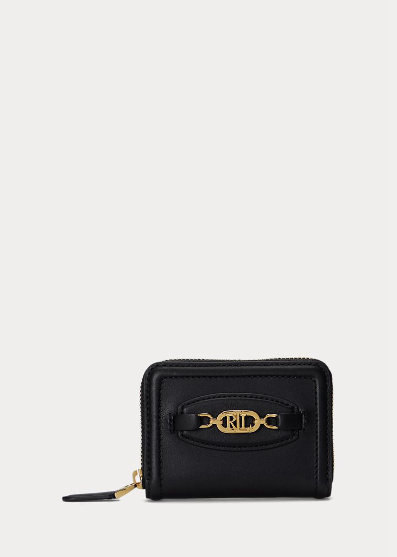 Cartera Lauren Mujer Cuero Zip Chile Negras XZFSN-0946